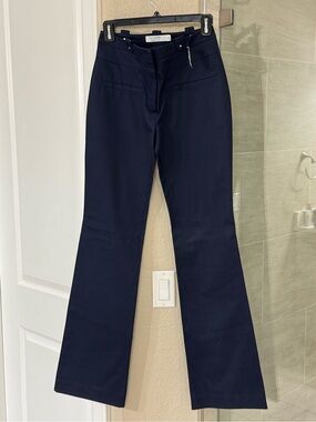 New Altuzarra Navy Boot-Cut Flare Pants